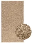 vidaXL Teppich 80x150 cm Jute-Optik Innen und Au&szlig;en