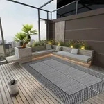 vidaXL Outdoor-Teppich ARAKIL Schwarz 140x200 cm PP