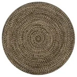 vidaXL Teppich Handgefertigt Jute Schwarz und Natur 150 cm