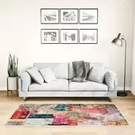 vidaXL Teppich Waschbar Patchwork 80x150 cm Mehrfarbig Rutschfest