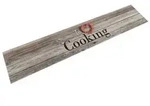 vidaXL K&uuml;chenteppich Waschbar Cooking Grau 60x300 cm Samt