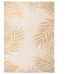 vidaXL Outdoor-Teppich Flachgewebe 140x200 cm Blattmuster