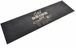 vidaXL K&uuml;chenteppich Waschbar K&uuml;che Schwarz 45x150 cm Samt