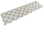 vidaXL K&uuml;chenteppich Waschbar Quadrat 45x150 cm Samt