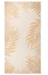 vidaXL Outdoor-Teppich Flachgewebe 100x200 cm Blattmuster