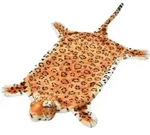 vidaXL Pl&uuml;sch Leopardenfell Teppich 139 cm Braun