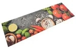 vidaXL K&uuml;chenteppich Waschbar Gem&uuml;se 60x180 cm Samt