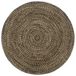 vidaXL Teppich Handgefertigt Jute Schwarz und Braun 240 cm
