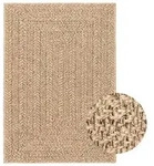 vidaXL Teppich 160x230 cm Jute-Optik Innen und Au&szlig;en