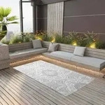vidaXL Outdoor-Teppich ARAKIL Hellgrau 160x230 cm PP