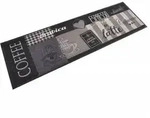 vidaXL K&uuml;chenteppich Waschbar Coffee Schwarz 45x150 cm Samt