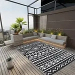 vidaXL Outdoor-Teppich ARAKIL Schwarz 190x290 cm PP