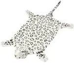 vidaXL Pl&uuml;sch Leopardenfell Teppich 139 cm Wei&szlig;
