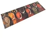 vidaXL K&uuml;chenteppich Waschbar L&ouml;ffel & Gew&uuml;rze 60x180 cm Samt