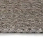 vidaXL Teppich Handgefertigt Jute Rund 180 cm Grau