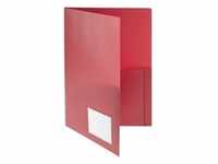 FolderSys Broschürenmappe 10008-80 DIN A4 PP Klarsichttasche rot