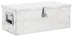 vidaXL Aufbewahrungsbox Silbern 70x31x27 cm Aluminium