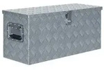 vidaXL Aluminiumkiste 80&times;30&times;35 cm Silbern