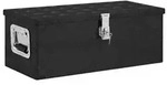 vidaXL Aufbewahrungsbox Schwarz 70x31x27 cm Aluminium
