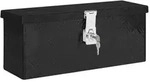 vidaXL Aufbewahrungsbox Schwarz 50x15x20,5 cm Aluminium
