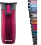 Contigo Thermobecher West Loop Autoseal Edelstahl Isolierbecher 470 ml Raspberry