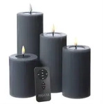 LED Kerzenset MIA Deluxe Adventskerzen Weihnachten 4 Gr&ouml;&szlig;en mit Batterien/Fernb.