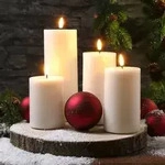 LED Kerzenset MIA Deluxe Adventskerzen Weihnachten 4 Gr&ouml;&szlig;en mit Batterien/Fernb.