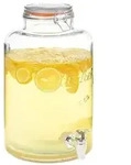 vidaXL Wasserspender XXL mit Zapfhahn Transparent 8 L Glas