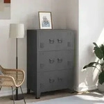 vidaXL Lagerschrank Industrial Anthrazit 75x40x115 cm Metall