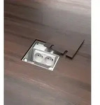 Bodensteckdose/ Bodentank 8802B; 1x Schuko, 1x RJ45 2fach,