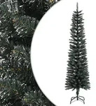 vidaXL K&uuml;nstlicher Weihnachtsbaum mit St&auml;nder Schlank Gr&uuml;n 180 cm PVC