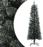 vidaXL K&uuml;nstlicher Weihnachtsbaum mit St&auml;nder Schlank Gr&uuml;n 120 cm PVC