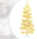 vidaXL Spiral-Weihnachtsbaum mit Beleuchtung und St&auml;nder Wei&szlig; 150 cm
