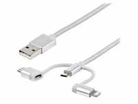 StarTech.com USB Lightning Kabel - USB-C Micro-B Laddekabel - 1m - geflochten -