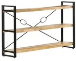 vidaXL B&uuml;cherregal 3 F&auml;cher 140x30x80 cm Mango Massivholz