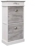 vidaXL Schuhschrank Grau 50 x 28 x 98 cm Paulownia Holz
