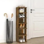 vidaXL Schuhregal R&auml;uchereiche 27,5x27x102 cm Holzwerkstoff