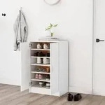 vidaXL Schuhschrank Wei&szlig; 60x35x92 cm Holzwerkstoff