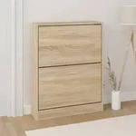 vidaXL Schuhschrank Eichen-Optik 59x17x81 cm Holzwerkstoff