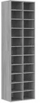 vidaXL Schuhregal Grau Sonoma 54x34x183 cm Holzwerkstoff