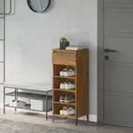 vidaXL Schuhregal R&auml;uchereiche 40x36x105 cm Holzwerkstoff