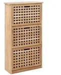 vidaXL Schuhschrank 55 x 20 x 104 cm Walnuss Massivholz