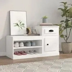 vidaXL Schuhschrank Wei&szlig; 100x42x60 cm Holzwerkstoff