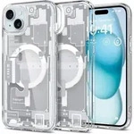 Spigen Ultra Hybrid Mag Case MagSafe iPhone 15 Plus &ndash; Wei&szlig; Zero One Pattern