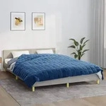 vidaXL Gewichtsdecke Blau 220x230 cm 15 kg Stoff
