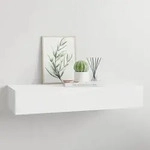 vidaXL Wandregal mit Schublade Wei&szlig; 60x23,5x10 cm MDF