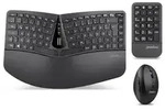 Perixx PERIDUO-606A DE, 3-in-1 Tastatur- und Maus-Set, kabellos, ergonomisch Eingabe