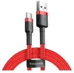 TYP-C KABEL 300CM - Baseus CAFULE Lade-/Datenkabel 3 m mit USB/USB-C Anschluss Rot