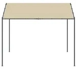 vidaXL Gartenpavillon Beige 3x3 m Stahl und Stoff