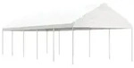vidaXL Pavillon mit Dach Wei&szlig; 11,15x4,08x3,22 m Polyethylen